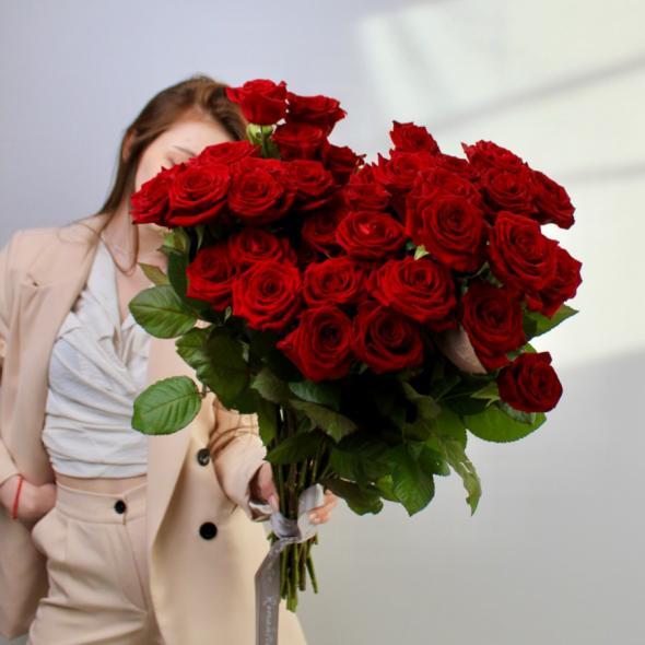 Роза Россия 60 см (бордо)