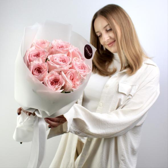 Букет из пионовидных роз премиум-класса Pink Ohara