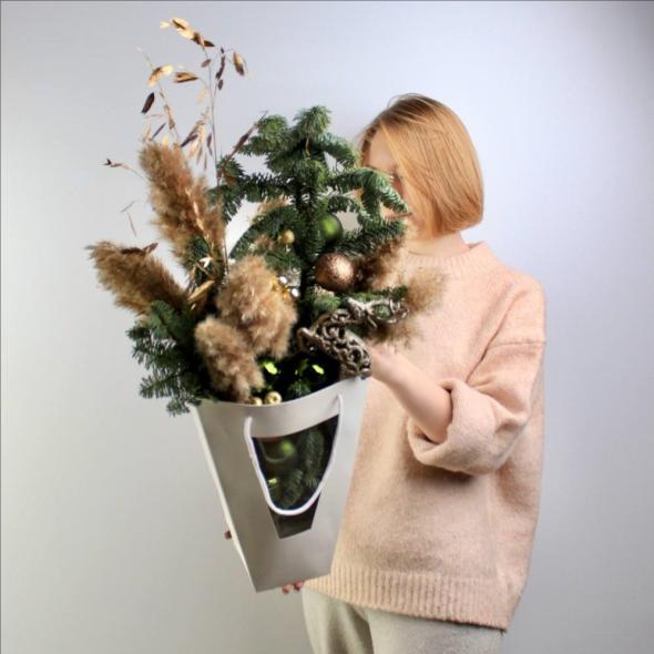 Новогодняя композиция в пакете