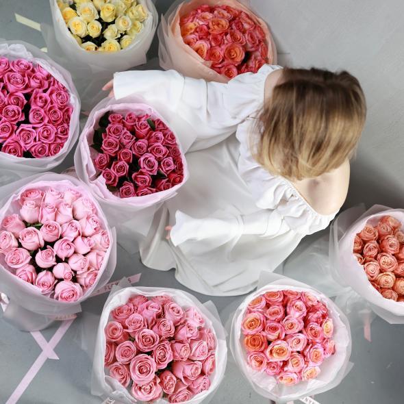 Монобукет из роз 40см Монобукет из роз 40см