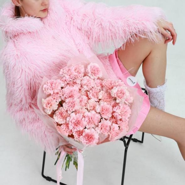 Букет из розовых диантусов Нежность Букет из розовых диантусов Нежность