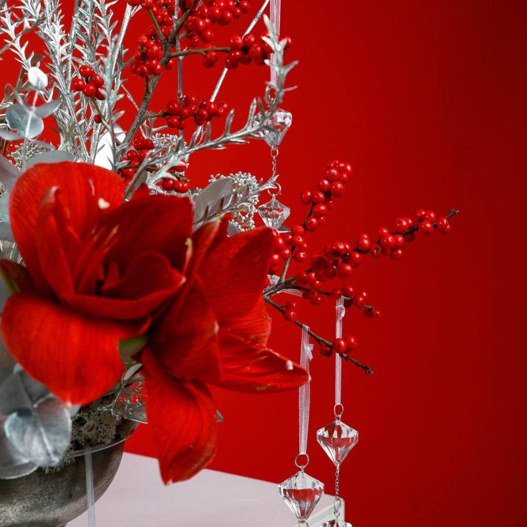 Новогодняя композиция на блюде